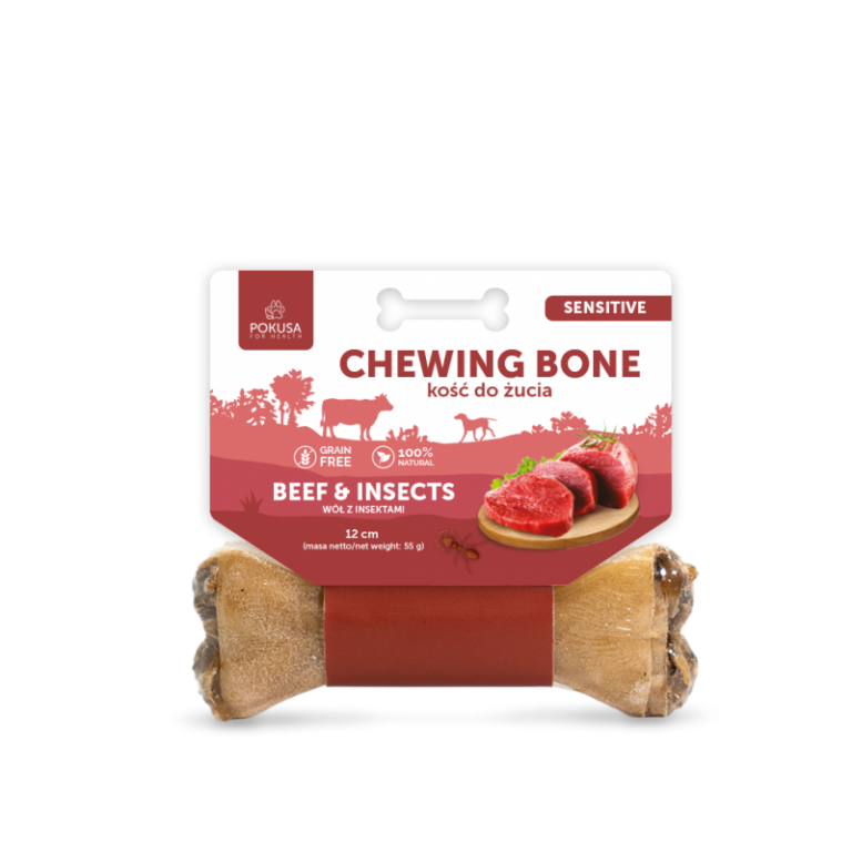 PREMIUM SELECTION chewing bone kość do żucia wół z insektami 12 cm